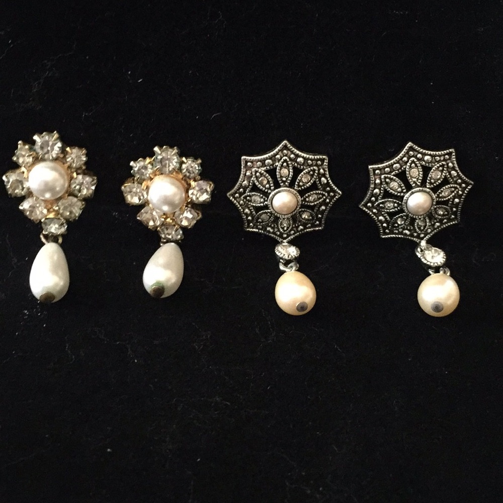 Vintage clip on earrings